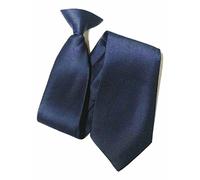 L&L® Navy Blue Collection Woven Paisley Jacquard Silk Knitted Satin Tie Wedding (Clip On Tie)