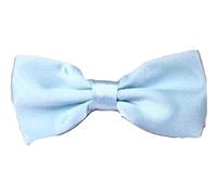L&L New Mens Boys Pre Tied Wedding Party Fancy Plain Satin Necktie Bow ties Gift (Sky Blue)