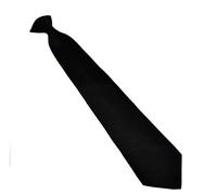 L&L® Plain Black Tied clip on Tie Workwear Security Doorman Bouncer Funeral
