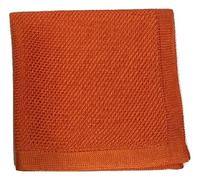 L&L® Premium Hand Made Men Square Knitted Wedding Event pocket Hanky Handkerchief UK (Orange)