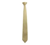 L&L® Smart Men's Clip On Pre tied Knit Knitted Tie Slim Woven Silky Pointed Bottom (Ivory)