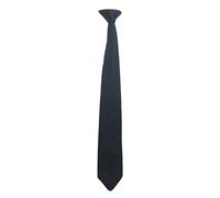 L&L® Smart Men's Clip On Pre tied Knit Knitted Tie Slim Woven Silky Pointed Bottom (Navy blue)