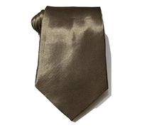 L&L® Standard 9cm Wide Mens wedding event prom party plain Satin necktie tie (Dark khaki)