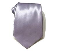 L&L® Standard 9cm Wide Mens wedding event prom party plain Satin necktie tie (Lilac)