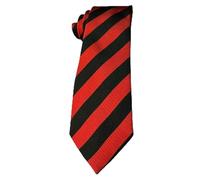 L&L® Striped School Mens Boys wedding event prom party plain necktie tie UK (Red/Black)