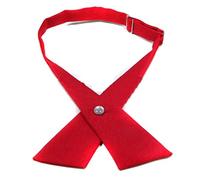 L&L® Unisex Cross Bowtie Mens Necktie Cravat Bow Pre Tie Adjustable bow tie UK (Red)