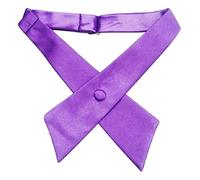 L&L® Unisex Cross Over Bowtie Mens Necktie Cravat Pre Tied Adjustable bow tie Satin (Purple)
