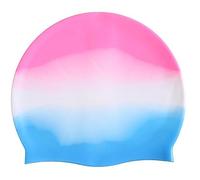 L&L® Unisex Swimming Pool Cap Silicone Swim Hat Waterproof School kid adult (Multi pink)