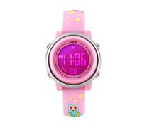 L LAVAREDO Kids Watches Girl Watches Ages 3-12 Sports Waterproof 3D Cute Cartoon Digital 7 Color Lights Wrist Watch for Kids, Owl-Pink, Digital