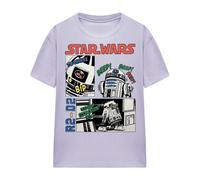 (L, Lavender) Star Wars Womens/Ladies Beep Boop R2-D2 T-Shirt