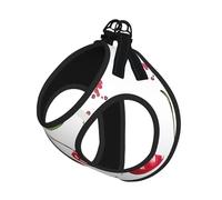 L Leash Vest Dog Harness - Small Sized Cute little Cherry Print Pet Leash SetReflective for Outdoor and Dog Walking