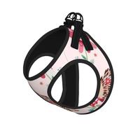 L Leash Vest Dog Harness - Small Sized Lovely Hedgehog Print Pet Leash SetReflective for Outdoor and Dog Walking