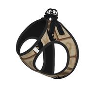 L Leash Vest Dog Harness - Small Sized Rustic Lodge Print Pet Leash SetReflective for Outdoor and Dog Walking