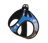 L Leash Vest Dog Harness - Small Sized Tractor farm Print Pet Leash SetReflective for Outdoor and Dog Walking