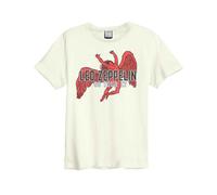 Amplified Led Zeppelin US Tour 77 Icarus T-Shirt in Vintage White (L)