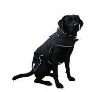 (L- Length: 50cm, Black/Fluorescent Yellow) Ancol Viva Hi-Vis Reversible Dog Coat
