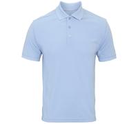 (L, Light Blue) Premier Mens Coolchecker Pique Short Sleeve Polo T-Shirt