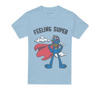 (L, Light Blue) Sesame Street Unisex Adult Grover T-Shirt