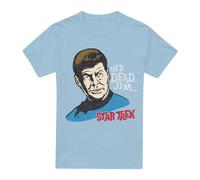 (L, Light Blue) Star Trek Mens He's Dead Jim T-Shirt