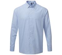 Premier Mens Maxton Checked Long-Sleeved Shirt RW9524