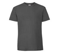 (L, Light Graphite) Fruit of the Loom Mens Iconic Premium Ringspun Cotton T-Shirt