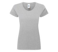 (L, Light Oxford) Russell Womens/Ladies Authentic Ringspun Cotton Classic T-Shirt