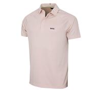 (L, Light Pastel/Orange) Hugo Boss Mens Active Moisture Management 4 Way Stretch Comfy Polo Shirt