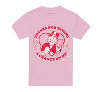 (L, Light Pink) Monopoly Mens Taking A Chance T-Shirt