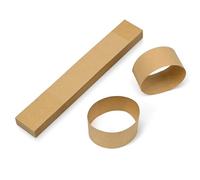 L LIKED 100 Blank Kraft Banknotes Bands for Cash, Self Adhesive Currency Straps, 192 x 32mm Bill Wrappers