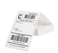 L LIKED 200 Fanfold 4" x 6" Direct Thermal Labels, with Perforated line for Thermal Printers - Compatible with Zebra & Rollo Printer