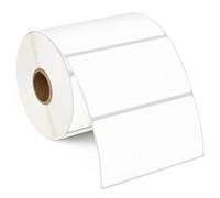 L LIKED 4×2 Inch(101mm x 50.4mm) 750Pcs White Removable Thermal Labels | with Perforated Lines,Water and Oil Resistant, No Residue,Compatible with Rollo, Zebra Desktop Printers and More