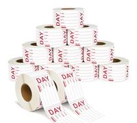 L LIKED 6000 Removable Labels - Repositionable Self Adhesive 49 x 74mm Prepped Food Labels s - Easy Peel Off Leaving No Residue (12 Roll)