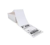 L LIKED - Pack of 500 - Shipping Barcode Labels (4x6 Inch / 101x152mm), Fanfold, Permanent Adhesive, Direct Thermal Labels - Compatible with Thermal Printers