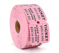 L LIKED Raffle Tickets Double Rolls 1000 per Roll 50/50 Raffle Tickets for Events, Entry, Class Reward (Pink)