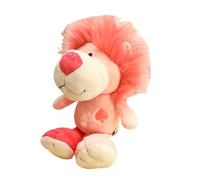 (L Lion) Animal Plush Doll Cute Pink Color Bunny Puppy Elephant Lion Doll Plushies Sofa Decoration PP Cotton