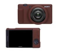 L LTGEM Camera Case Compatible with Sony ZV-1F Vlog Camera, Brown