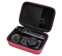L LTGEM Hard Case for Sony ZV-1F / ZV-1 / ZV-1 II Digital Camera by LTGEM. Fits Vlogger Accessory Kit Tripod and Microphone - Travel Protective Carrying Storage Bag(Magenta+Blakc), CS1426
