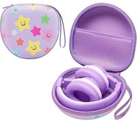 L LTGEM Kids Headphones Case Carrying Case for iClever BTH12 BTH20 BTH26 BTH03 HS14 HS19 / Candy Bila/IMYB Foldable/EarFun K1 Kids Bluetooth Headphones - Portable Travel Bag-Purple (Case Only)