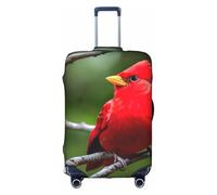 L Luggage Cover Protector - Fashionable Beautiful red Birds Print Suitcase Cover, Aesthetic Travel Accessories, Invisible Zipper