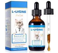 L-Lysine for Cats - Natural Immune Support & Respiratory Health Liquid Supplement with Vitamins & Echinacea - Chicken Flavour, Helps with Eye Care, Sneezing & Watery Eyes, 60ml Cat Drops