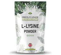 L-Lysine Powder - 500g - Premium Grade Ingredients | Essential Amino Acid for Fitness | Premium Amino Acid Lysine - GMP Certified Product - Made for Hellenia