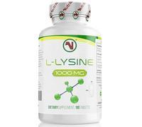 L-Lysine x 90 1000mg Tablets | Smallest Possible 19mm Formula | Easier to Swallow and Quicker to Absorb - Suitable for Vegetarian and Vegan. (90)