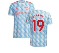 Manchester United FC Men's Man Utd 2021 - 2022 Away Shirt - R Varane 19 in White | Size: Large Manchester United FC White L