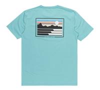 (L, Marine Blue) Quiksilver Mens Land And Sea Short Sleeve Crew Neck Cotton T-Shirt Top Tee