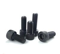 L-MEIQUN, M7 Allen Screws Hex Socket Cap Screw Bolt Locking Nuts Hexagon Bolts 10-50mm Length Black (Size : M7 x 10mm (5Pcs))