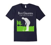 (L) Mens Best Grandpa On The Course Golf Shirts for Men Gift for Dad-Father's Day