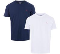 (L) Mens Designer Farah Lounge T-Shirts 2 Pack