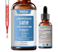 L Methyl Folate 25mg Plus Methyl B12 Cofactor 60ml - Organic Berry Flavor, High Potency Liquid Sublingual Active 5-MTHF Form - Supports Mood, Methylation, Cognition - Bioactive Forms Vitamin B9 & B12