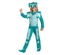 (L) Minecraft Diamond Armor Cosplay Costume,Halloween My World Game Character Performance Clothing