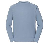 (L, Mineral Blue) Fruit of the Loom Unisex Adult Classic Raglan Sweatshirt